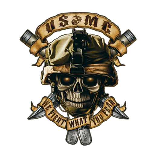 marine skull logo